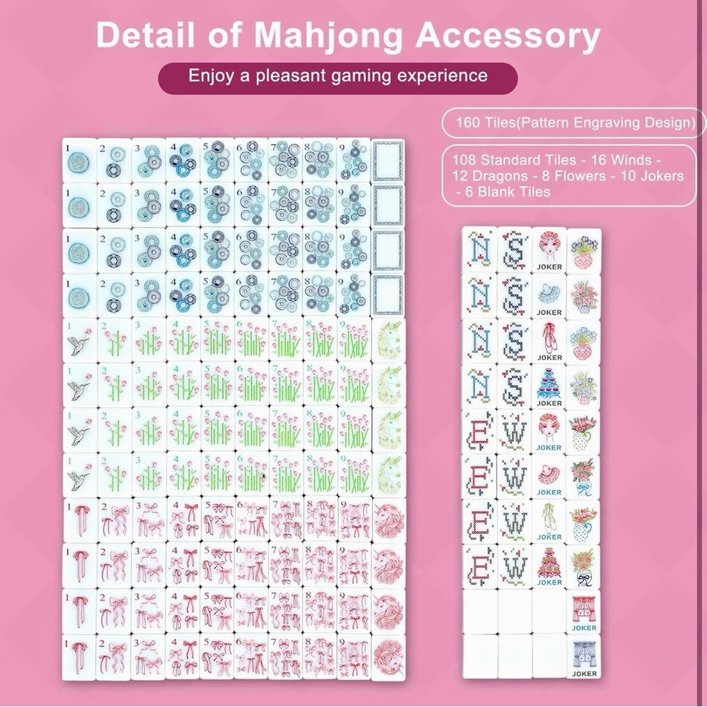 American Mahjong Tile Set Grandmillennial Coquette Mahjong 2 LEFT! - Picture 10 of 10